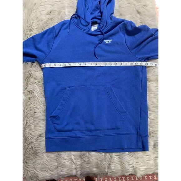 Reebok Identity Fleece Over-The-Head Hoodie Blue Mens Medium - Picture 6 of 8